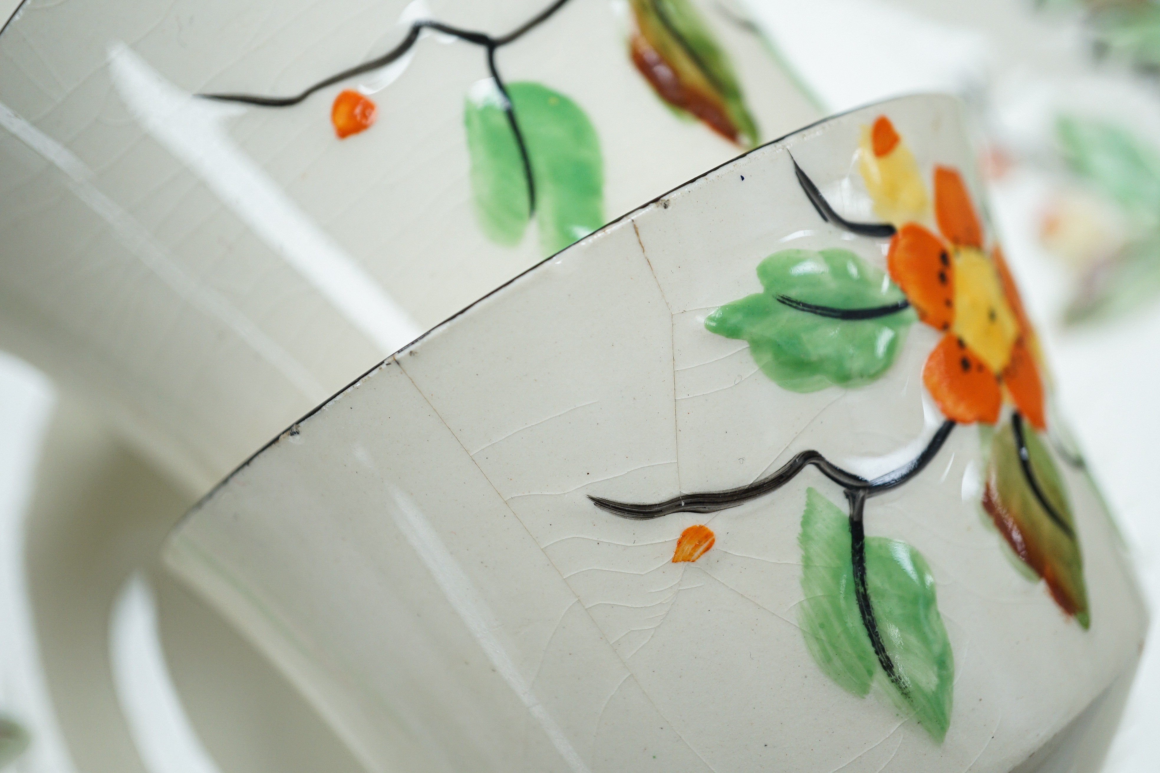 A T. F & S. Blossom pattern tea and coffee service